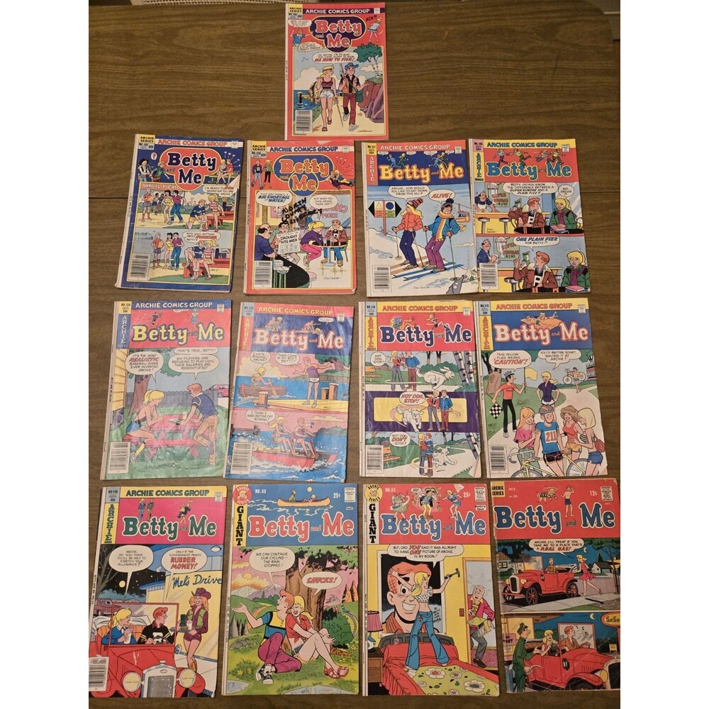 Vintage Archie Betty and Me Comic Lot (13) Bronze Age 1970s-80s + Giant Issues
